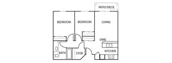 2x1 floor plan Vintage At Bend 611 NE Bellevue Drive  Bend, OR 97701