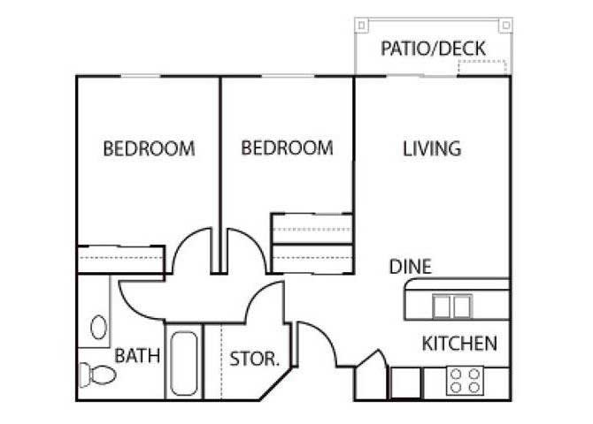 Vintage at Bend Senior 2x1 Apartments l Bend, OR 2x1 floor plan Vintage At Bend 611 NE Bellevue Drive Bend, OR 97701