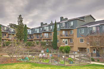Exterior view of community garden Vintage at Bennett Valley Senior Apartments l Santa Rosa, Ca - Photo Gallery 4
