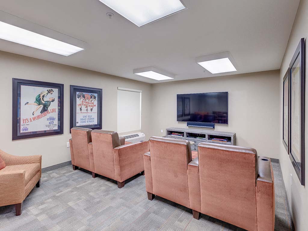 Movie Room  l Vintage at Bouquet Canyon Senior Apartments