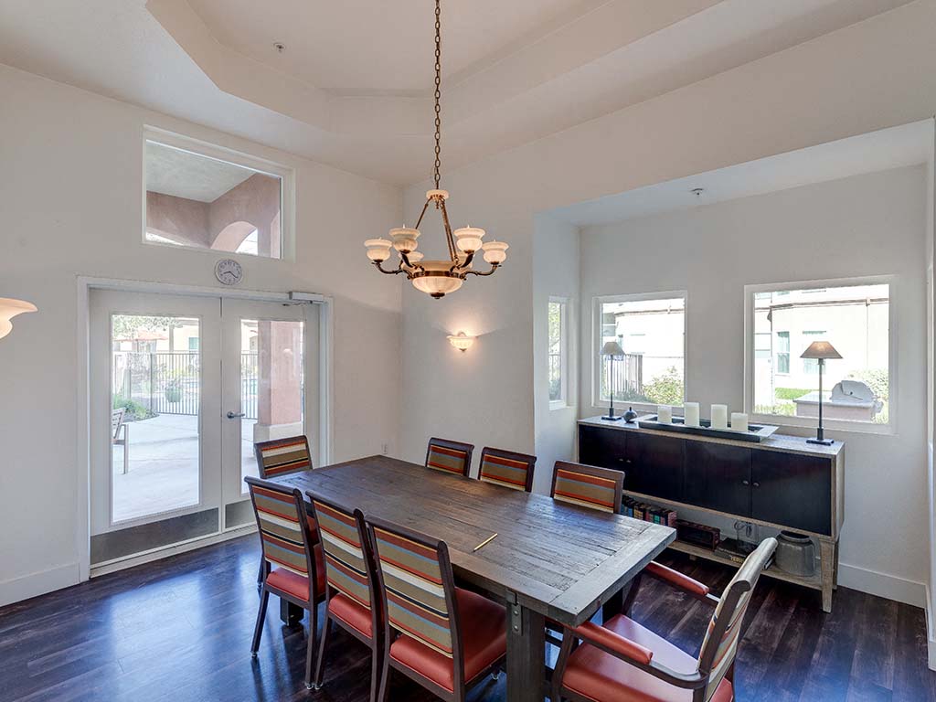Dining Table  l Vintage at Bouquet Canyon Senior Apartments