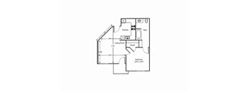 2 bed Floor Plan  Vintage at Bouquet Canyon Senior Apartments l 2 Bedroom Santa Clarita Ca