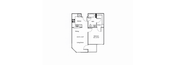 One Bedroom Floor Plan  Vintage at Bouquet Canyon Senior Apartments l Santa Clarita Ca