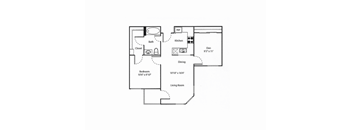 2 bed Floor Plan  Vintage at Bouquet Canyon Senior Apartments l 2 Bed Room Santa Clarita Ca