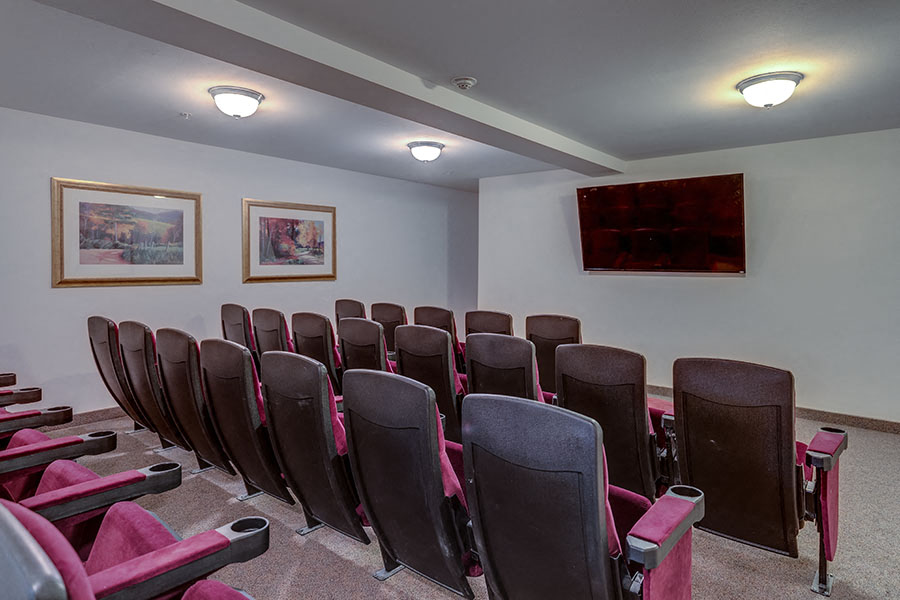 Vintage at Burien Apartments l  Movie Room Theatre Seating