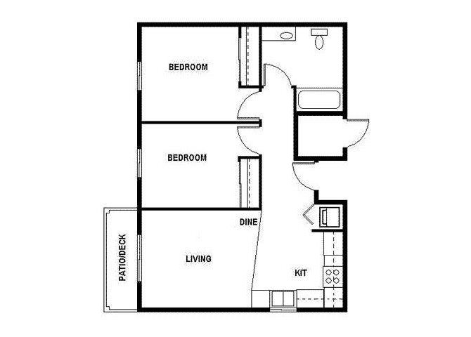 Vintage at Everett Senior Apartments l 2 Bedroom Floor Plan 2 Bedroom Apts Everett, WA l Vintage at Everett Apartments