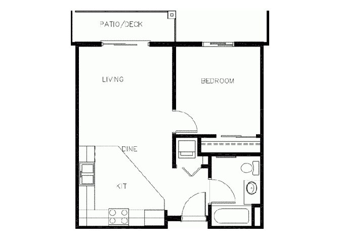 Vintage at Holly Village l 1x1 B 1x1B floor plan Everett Wa l Vintage at Holly Village Senior Apartments