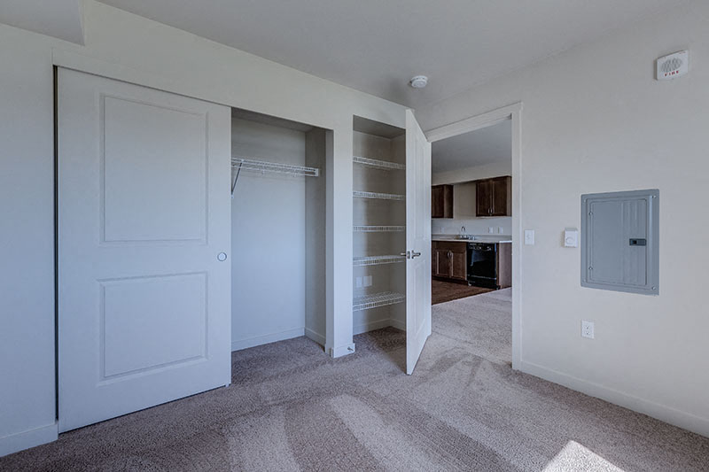 Bedroom closet Vintage at Lakewood Senior Apts for rentl Marysville, WA 
