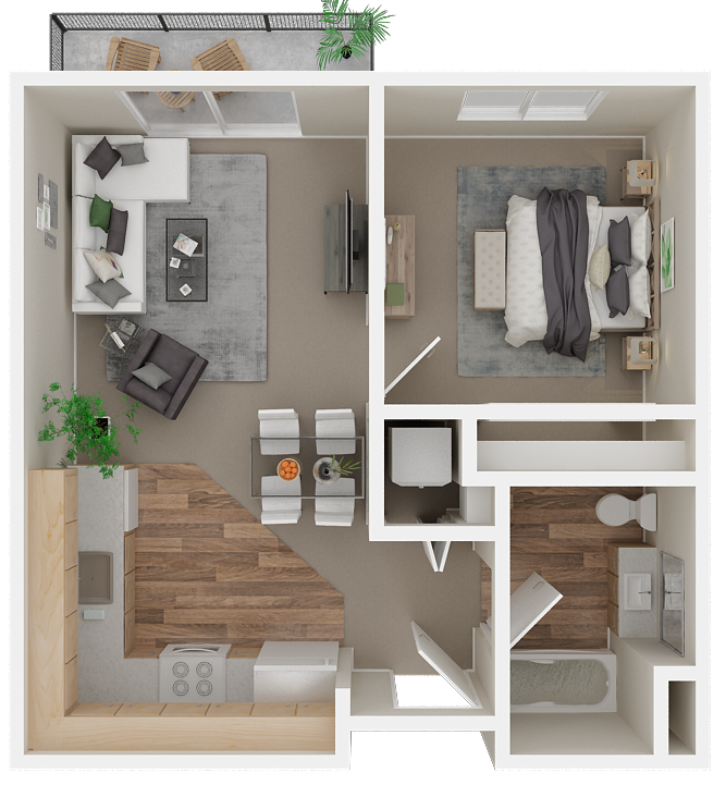 1 bed 1 bath A at VINTAGE AT MOUNT VERNON Apartments, Mt. Vernon, WA