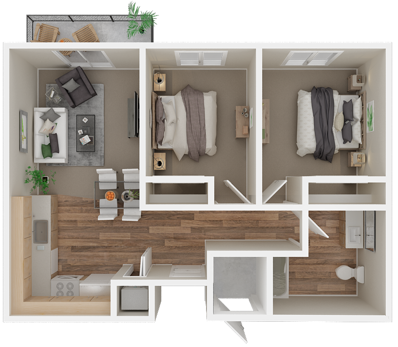 2 bed 1 bath C at VINTAGE AT MOUNT VERNON Apartments, Mt. Vernon, Washington
