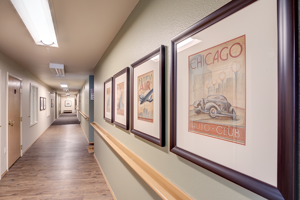 Hallway l Vintage at Napa Senior Apartments