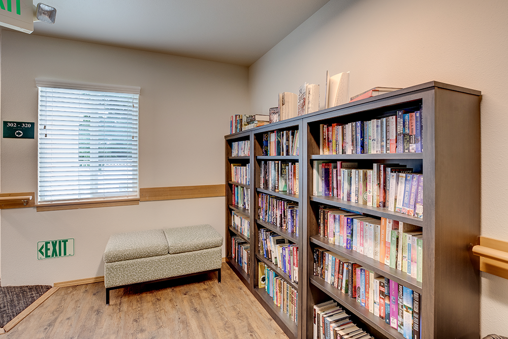 Bookcase l Vintage at Napa Senior Apartments