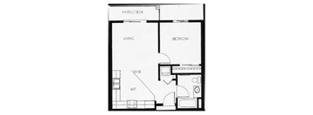 1X1 floor plan Vintage at Napa Senior Apartments l Napa, CA 94558