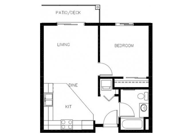 Vintage at Richland Senior Apartments in Richland Wa 1 Bdrm floor plan Vintage at Richland Senior Apartments in Richland Wa