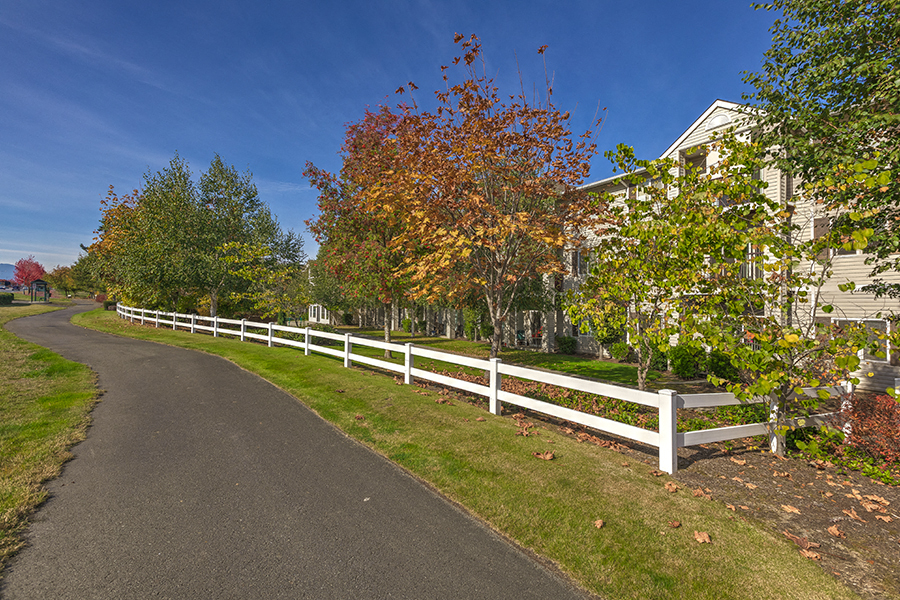 Pathway  and Apt BuildingsSequim WA 98382 Apts For rent l Vintage at Sequim Senior Apartments 