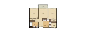 2BR B floor plan Vintage at Sequim Senior Apartments l Sequim Wa 98382