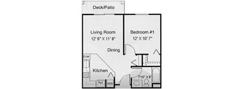 Henderson, NV  l Vintage at Seven Hills Senior 1x1 Floor Plans Apartments For Rent