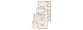 2x2 floor plan Longmont, CO 99337 | Copper Peak Apartments