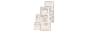 2x1 floor plan Longmont, CO 99337 | Copper Peak Apartments