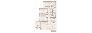 3x2 floor plan Longmont, CO 99337 | Copper Peak Apartments