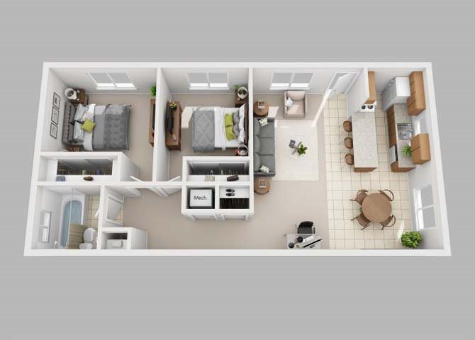 the Flat floor plan