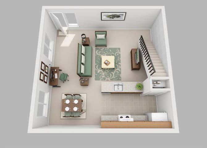the Townhouse floor plan