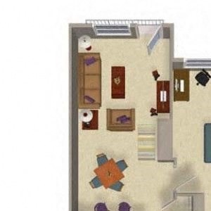 One Bedroom One Bathroom Floor Plan One Bedroom One Bathroom Floor Plan, at Beaumont Apartments, 14001 NE 183rd Street, Washington