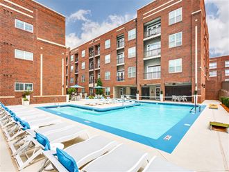 Pool With Sunning Deck at Greenway at Fisher Park, Greensboro, NC, 27401