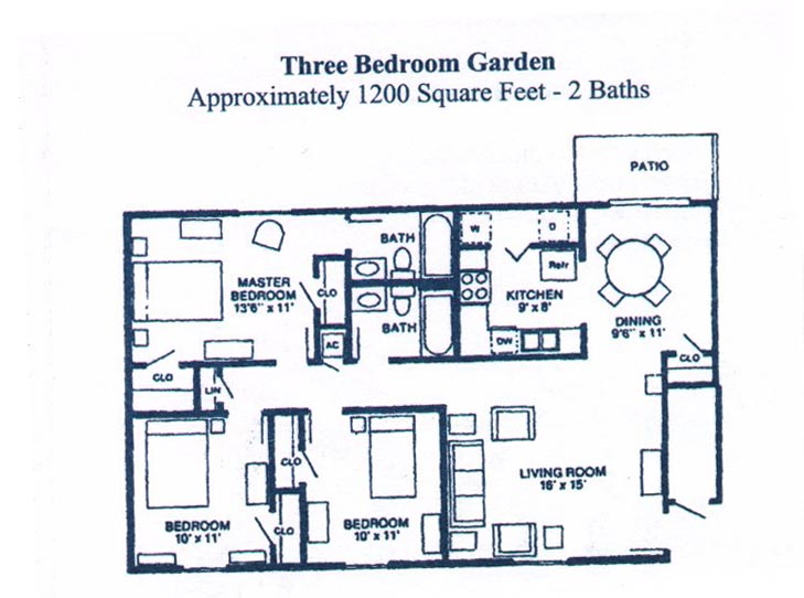 Renovated three bedroom two bathroom apartment