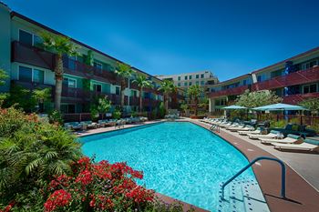 Resort-Style Swimming Pool with Expansive Deck and Spa