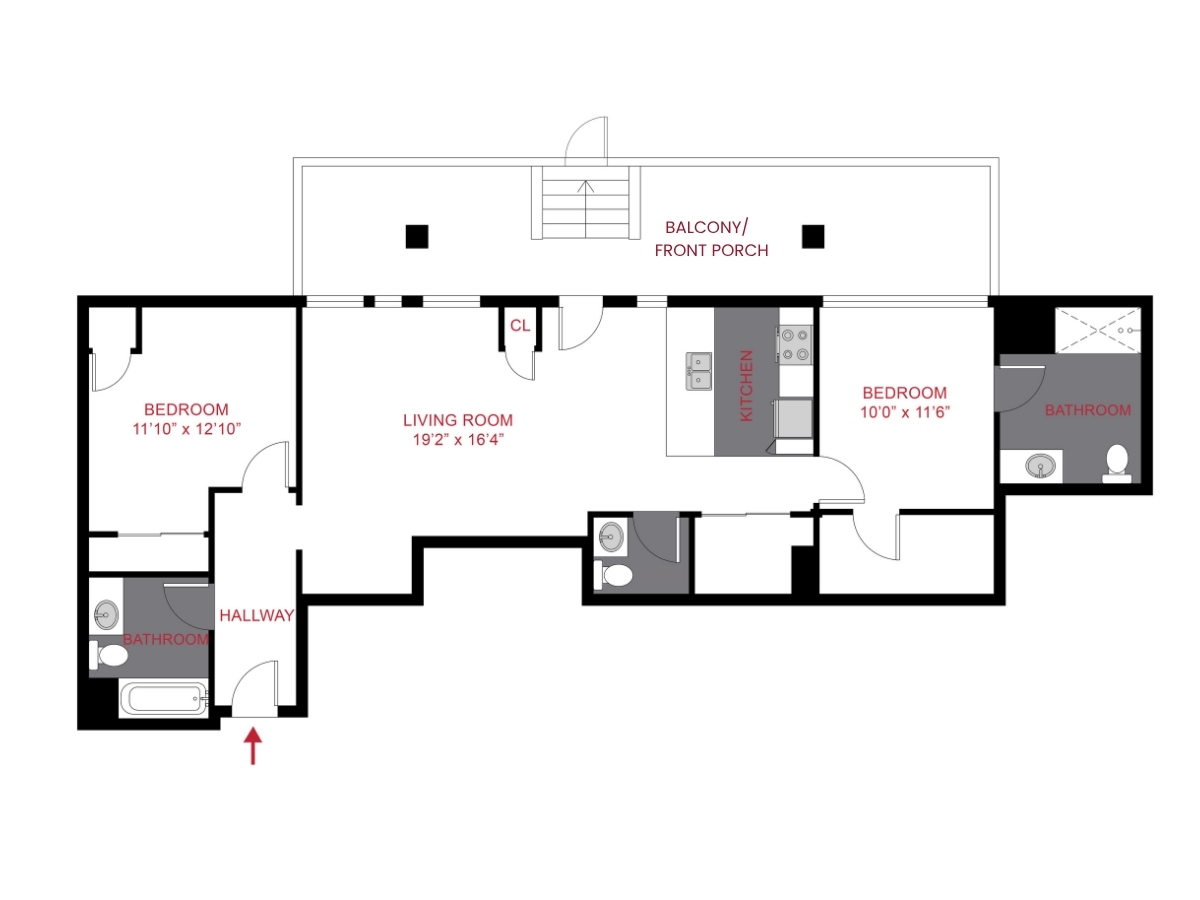 Plan B4 - Two Bedroom