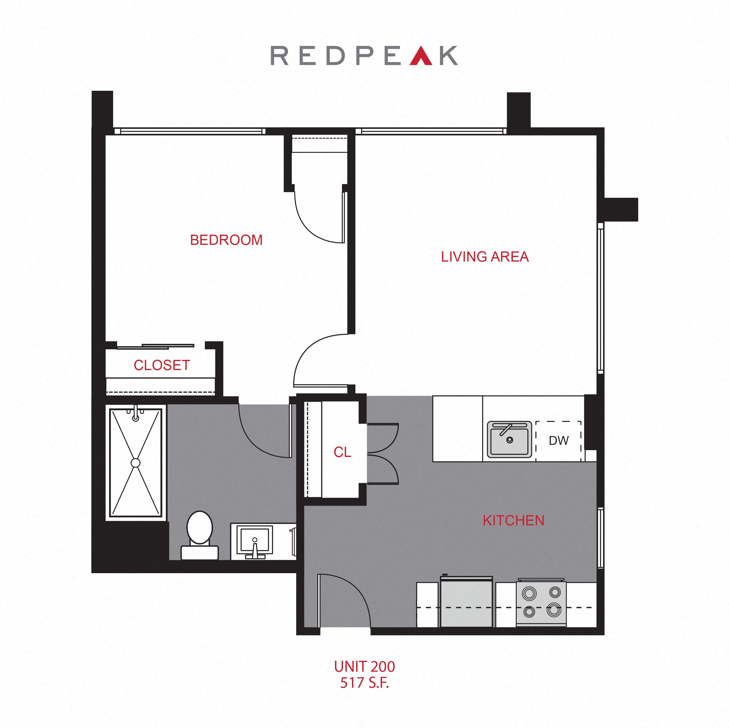 Plan A1 - One Bedroom