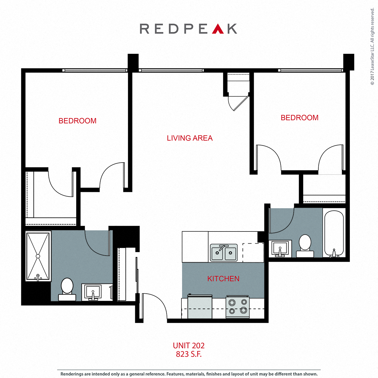 Plan B1 - Two Bedroom