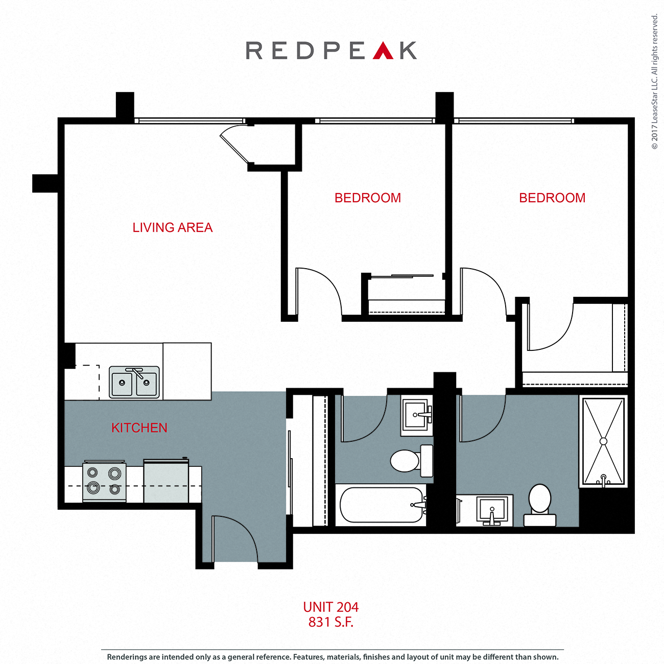 Plan B3 - Two Bedroom