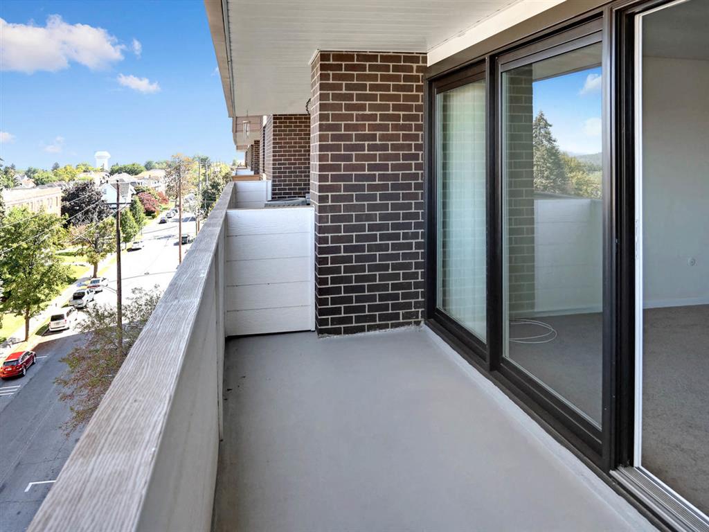 Most apartment homes have an oversized balcony for outdoor living.