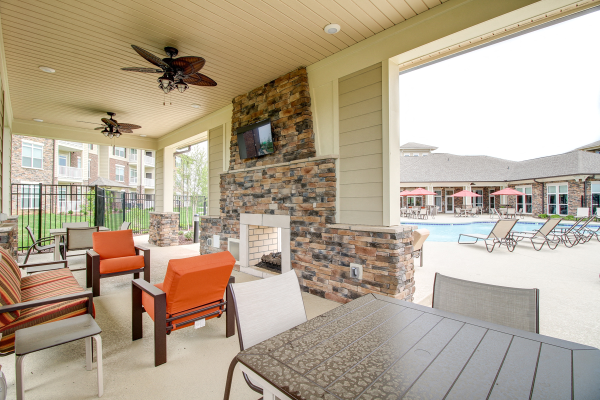 Newly Renovated Lounge by Pool at The Edison at Peytona, Tennessee