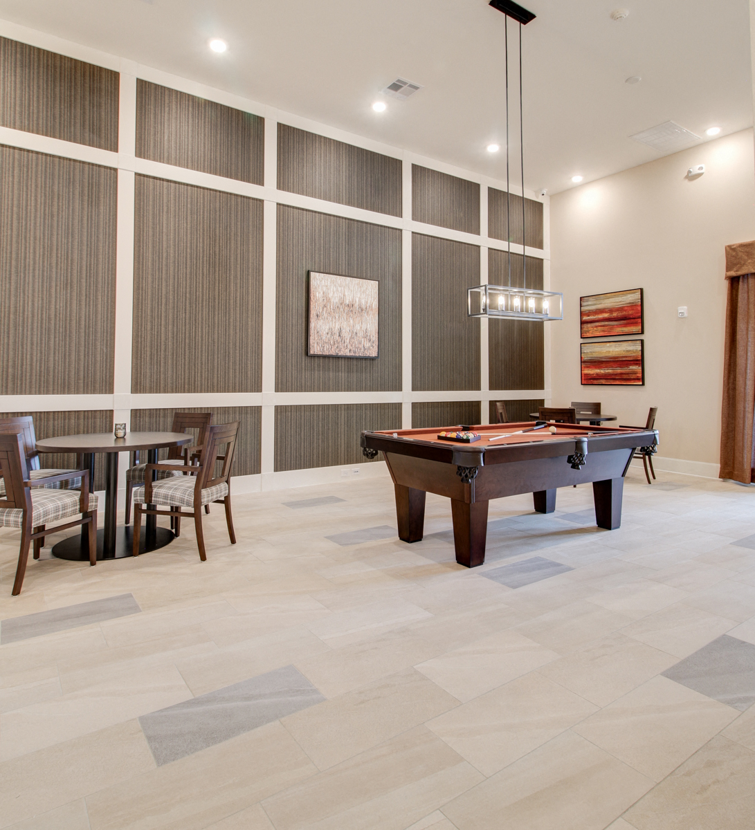 Game Room with Billiards at The Edison at Peytona, Gallatin, TN