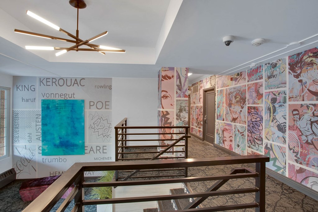 the lobby or reception area