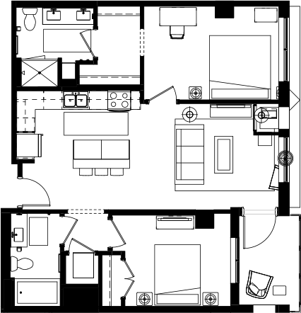 2 Bdrm, 2 Bath