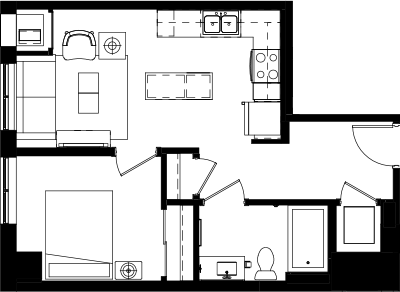 1 Bdrm, 1 Bath