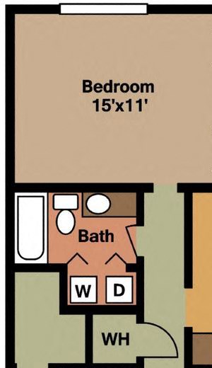 One Bedroom One Bath Extra Large