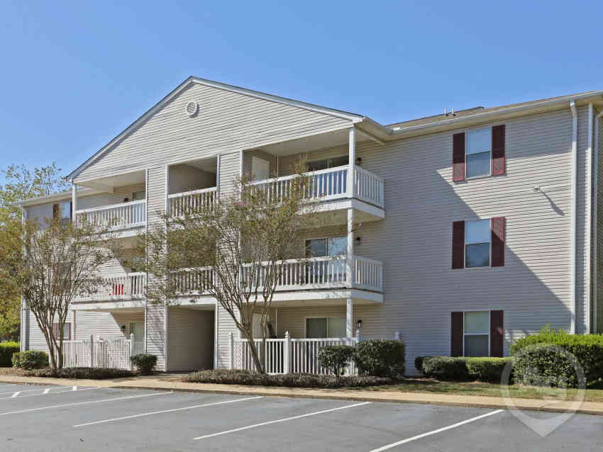 our apartments are located in a large building with balconies