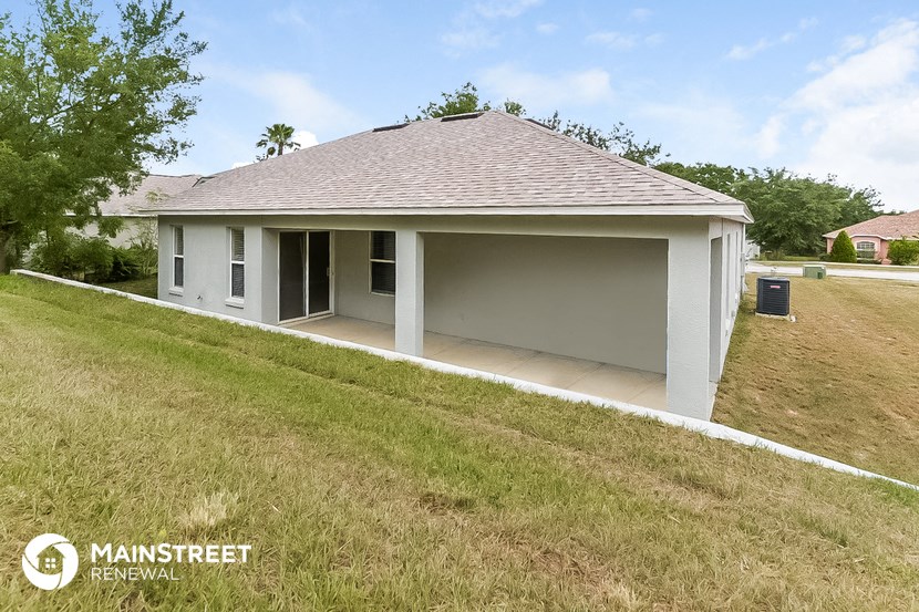 the view of the house from the back yard