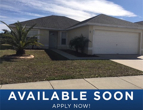 a home with a palm tree in the yard and a driveway
