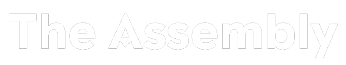 Logo in white at The Assembly, Detroit, Michigan