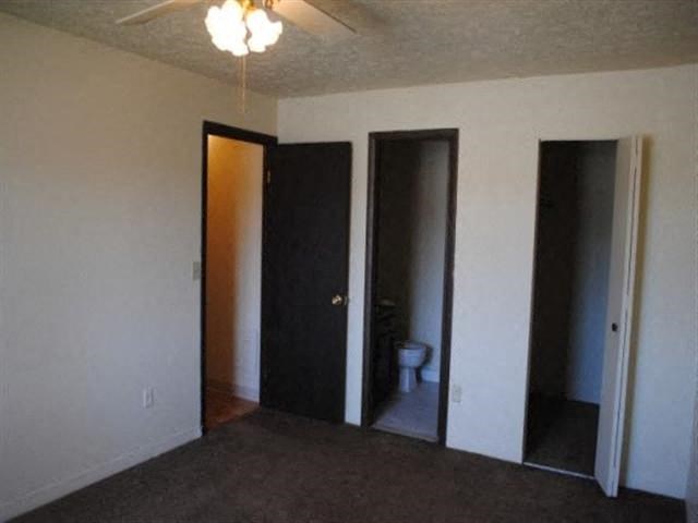 Ceiling fan and light in bedroom at Trenton Place Apartments, Ohio