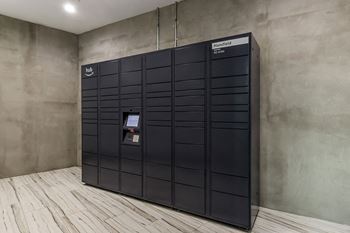 24 Hour Package Lockers at The Mansfield at Miracle Mile, Los Angeles, CA