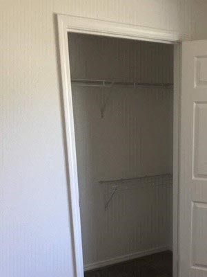 Closet Image of closet with tow hanger racks