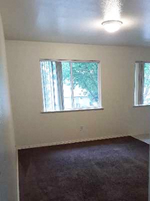 Room Image of carpeted room with two windows - Photo Gallery