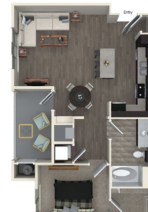 A2 floor plan at Pulse Millenia Apartments in Chula Vista, CA